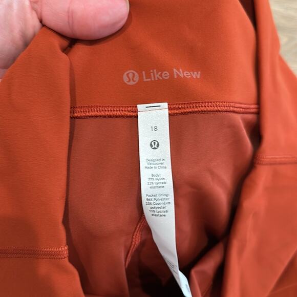 LULULEMON Aztec Brick Wunder Train High‎ Rise Active Workout Leggings Size 18 - Picture 8 of 12